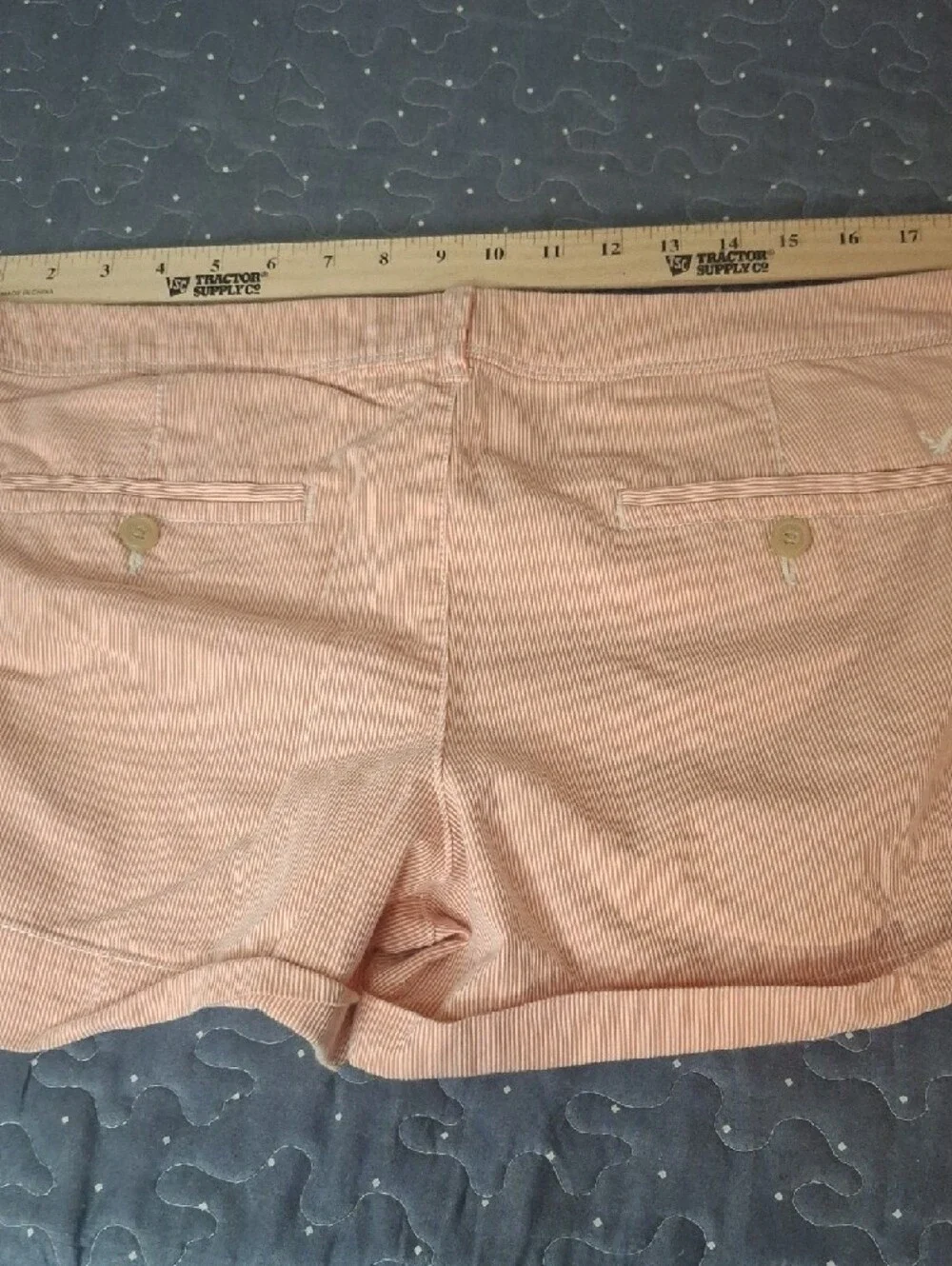 American Eagle Women's Pink Stripe Cotton Shorts size 14